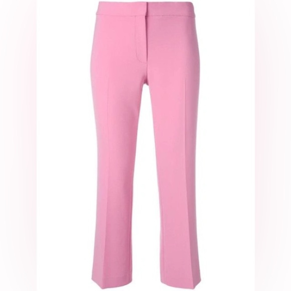 Theory pink kick flare cropped pants, size 2